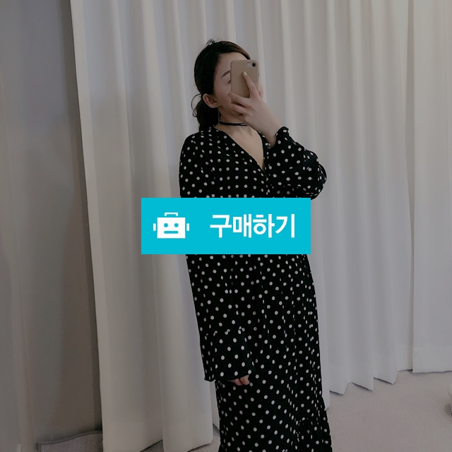 브이넥 허리밴딩 도트 롱원피스 / jihyo님의 스토어 / 디비디비 / 구매하기 / 특가할인