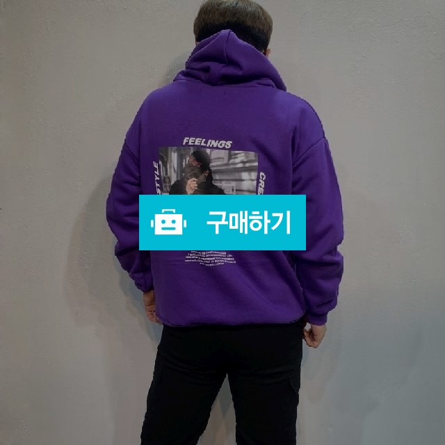남녀공용 기모 박스 전사후드티 (흰색,보라색,회색,검정색) / 민클로즈 / 디비디비 / 구매하기 / 특가할인