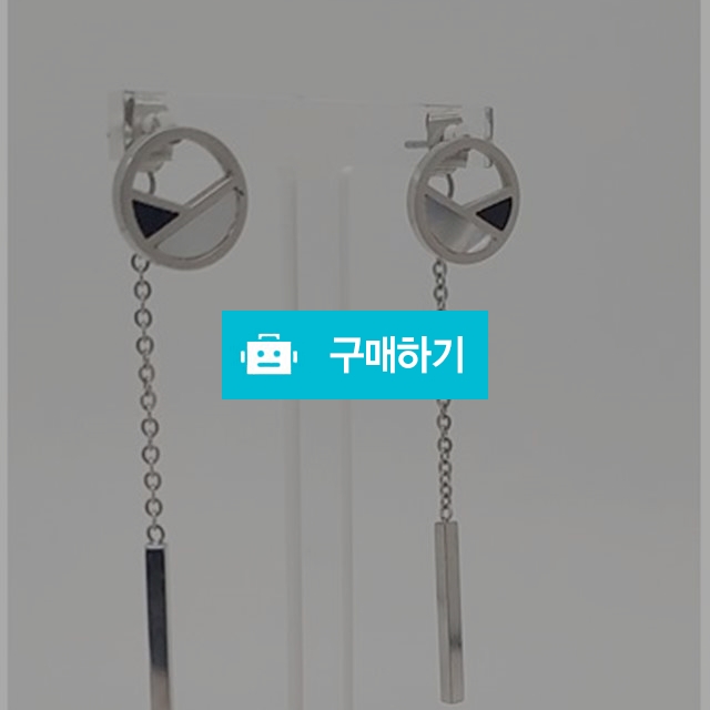 써지컬스틸 실버 원형 투웨이 롱체인 귀걸이 BLS012 / 오키드님의 스토어 / 디비디비 / 구매하기 / 특가할인