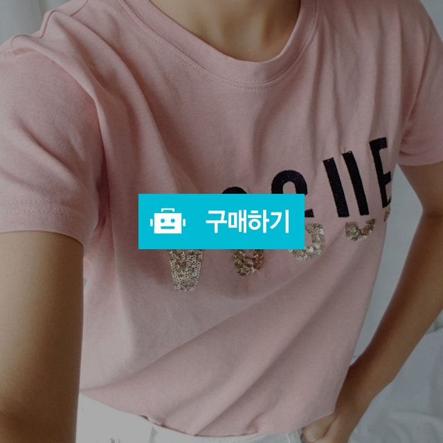 보그 레터링 스팽글 티셔츠 / 룸루무님의 스토어 / 디비디비 / 구매하기 / 특가할인