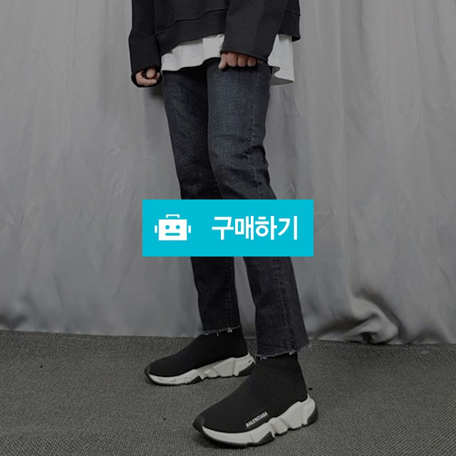 남자 밑단 컷팅 블랙진 / 아이엘맨 / 디비디비 / 구매하기 / 특가할인