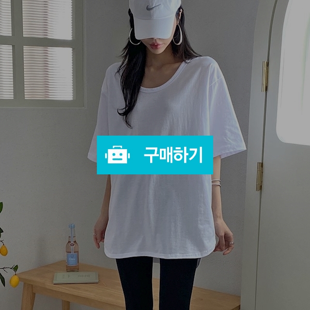 여성 반팔 시원한 티셔츠 심플 디자인 오버핏 데일리룩 / 도도해닷컴 / 디비디비 / 구매하기 / 특가할인