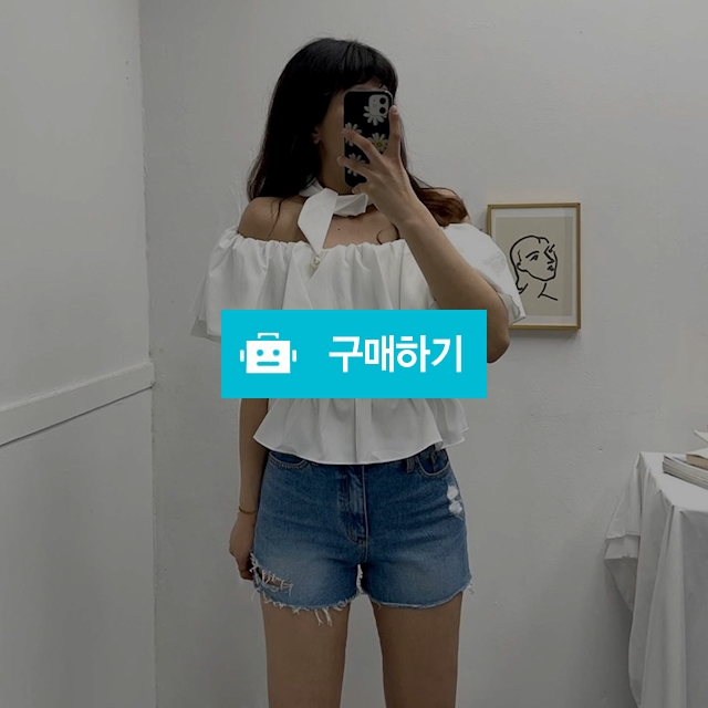 진주 초커 세트 오프숄더 프릴 블라우스 / 민클로즈 / 디비디비 / 구매하기 / 특가할인