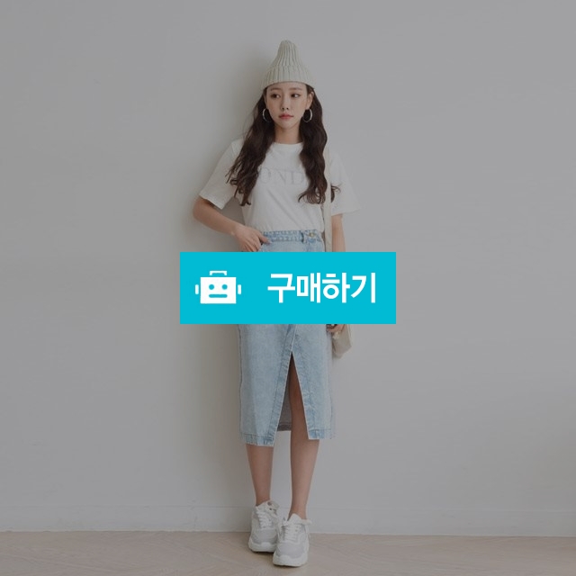 앞뒤반전 배색 사선 앞트임 면 데님스커트 / 겟잇미 / 디비디비 / 구매하기 / 특가할인