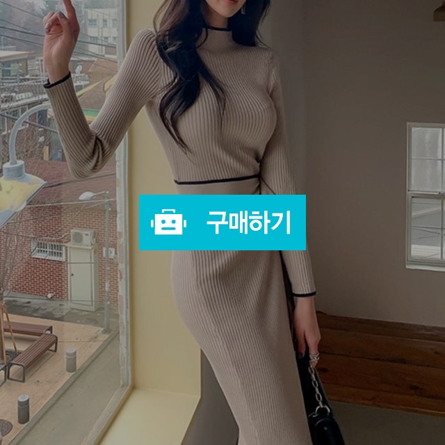 여성 리본 스웨터 롱원피스 / 와드팩토리 / 디비디비 / 구매하기 / 특가할인