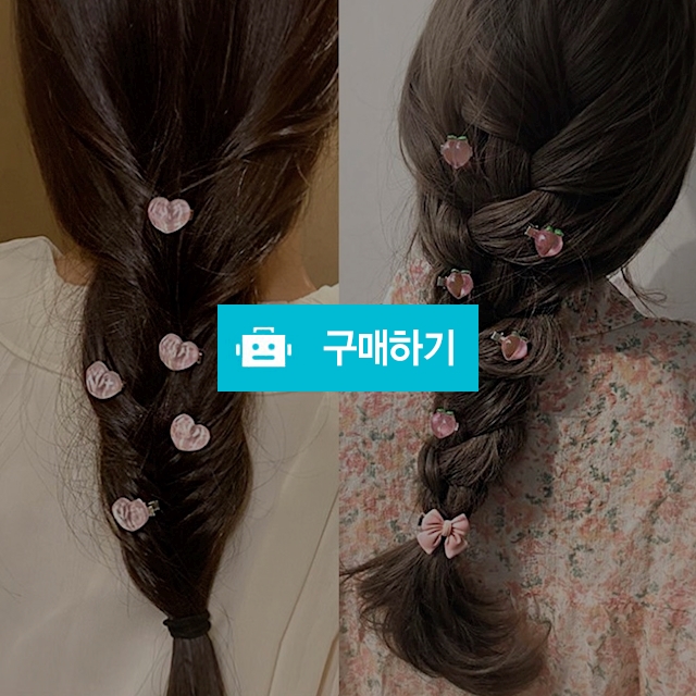 피치 미니 집게 헤어장식 5개 악세사리 아기머리핀 유아 리본 핀 / 슈에뜨지니 / 디비디비 / 구매하기 / 특가할인