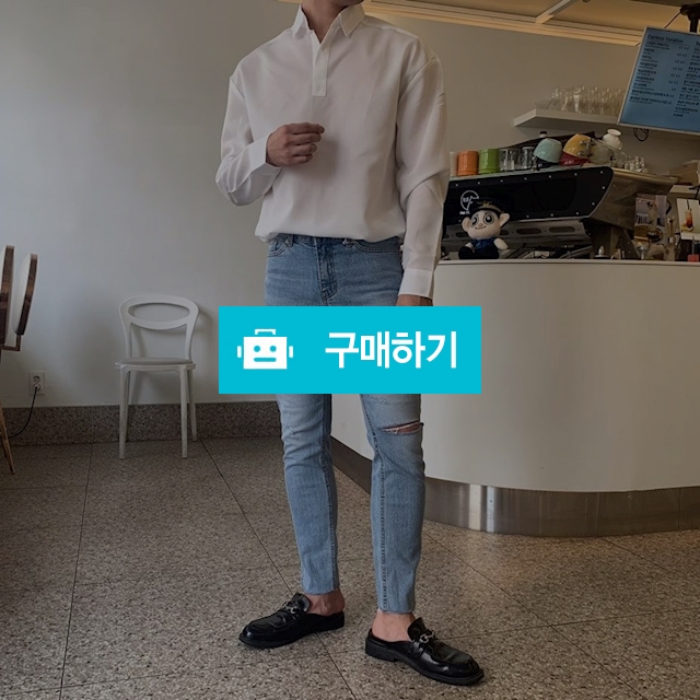 남자 데님 스판 연청 청바지 컷팅진 / 그와그녀 / 디비디비 / 구매하기 / 특가할인
