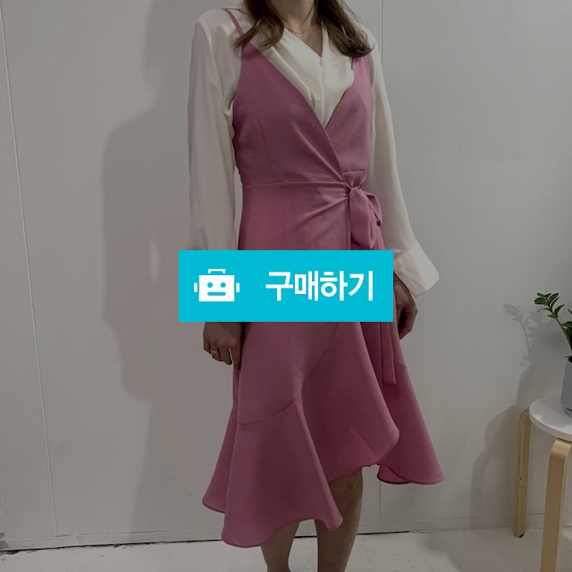 뷔스티에 프릴 랩 언발 원피스 / 민클로즈 / 디비디비 / 구매하기 / 특가할인