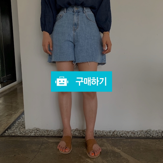 컷팅 데님 와이드 스티치 숏팬츠 / 숨띵 / 디비디비 / 구매하기 / 특가할인