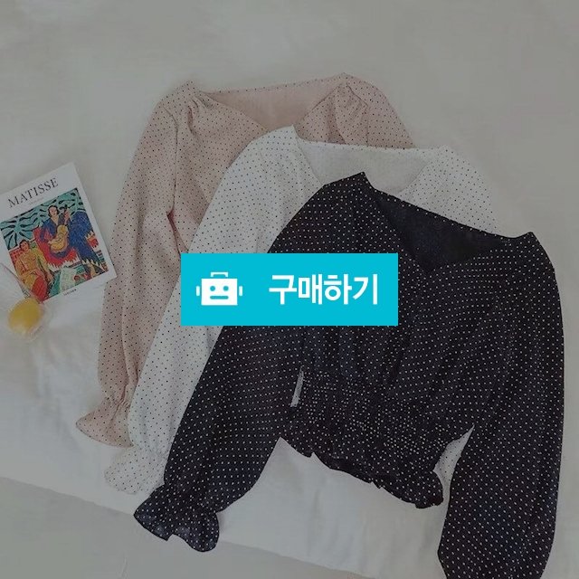 땡땡이 도트 블라우스  / 뚜블랑 / 디비디비 / 구매하기 / 특가할인