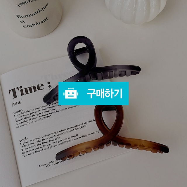13cm 빅사이즈 레오파드 그라데이션 헤어 집게핀 2p / 앤어바웃 / 디비디비 / 구매하기 / 특가할인