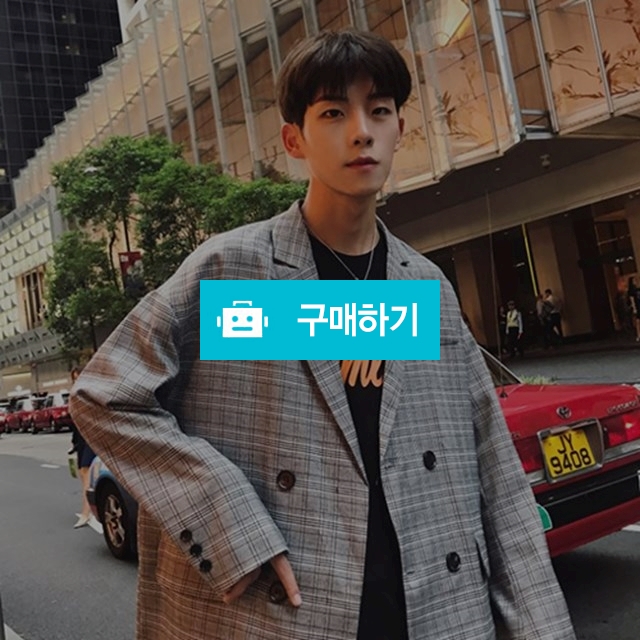 [KK025] 오버핏 더블 남자체크자켓 / 더퍼니잇 / 디비디비 / 구매하기 / 특가할인