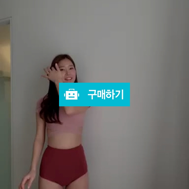 반팔 배색 하이웨스트 비키니 수영복 / 체리미 / 디비디비 / 구매하기 / 특가할인