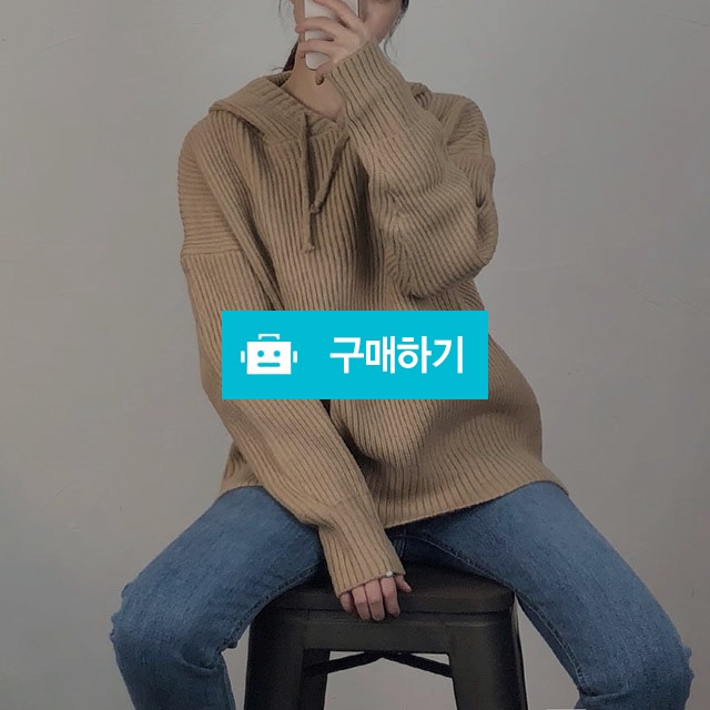 오버핏 울 후드 니트 티셔츠 / by ssom / 디비디비 / 구매하기 / 특가할인