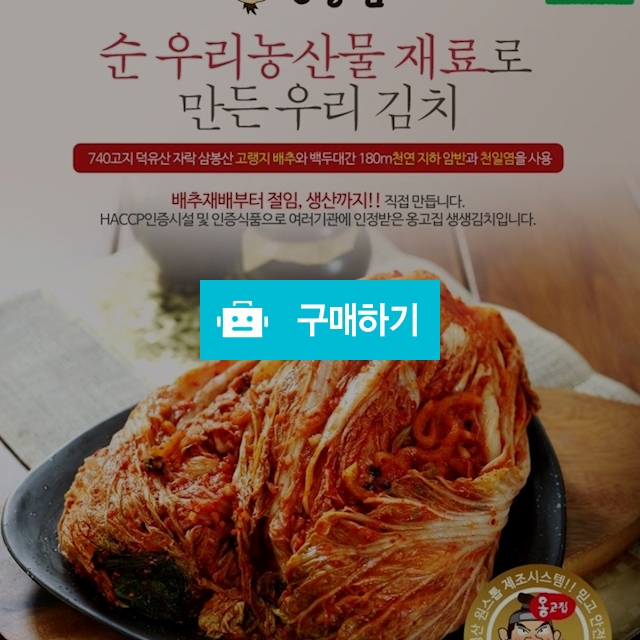 100% 국산 옹고집 생생김치 ( 10 키로 ) / 포고니아코리아님의 스토어 / 디비디비 / 구매하기 / 특가할인