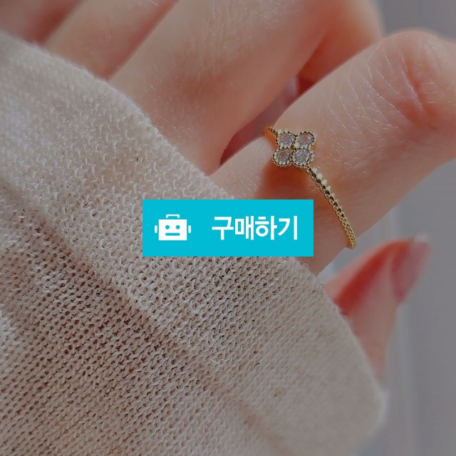 실버925 네잎클로버 행운반지 컷팅 큐빅 은 반지 / 파이니스트 아워 / 디비디비 / 구매하기 / 특가할인