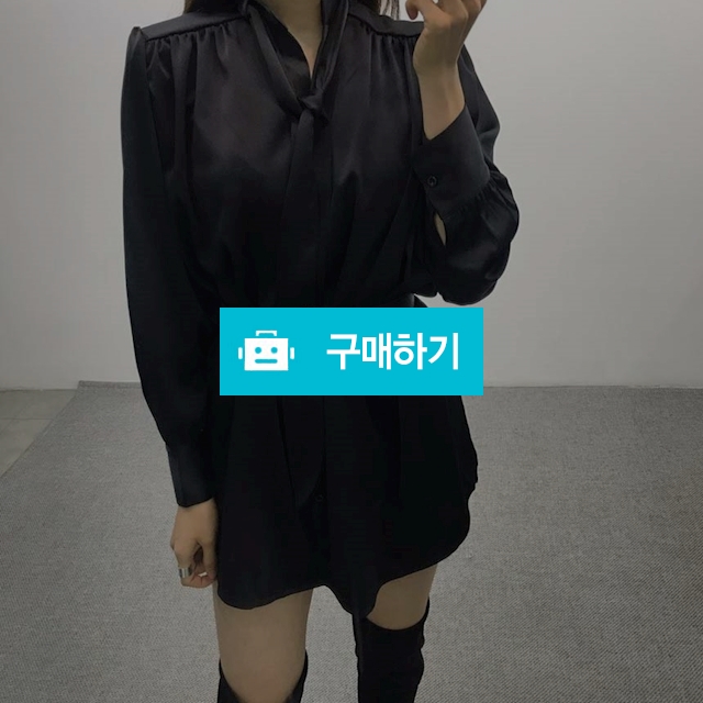 리본 타이 실키 셔츠 미니원피스 / 김체리님의 스토어 / 디비디비 / 구매하기 / 특가할인