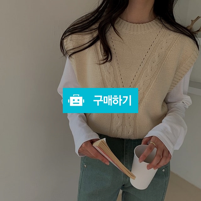 가을 꽈배기 니트 조끼 2color / 솔리데이님의 스토어 / 디비디비 / 구매하기 / 특가할인