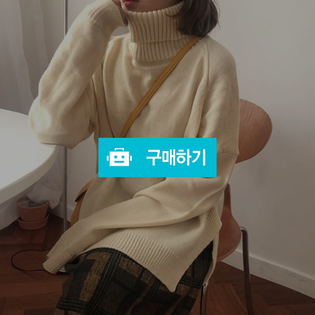 루즈핏 터틀넥 트임 폴라 니트 / keemsoj님의 스토어 / 디비디비 / 구매하기 / 특가할인