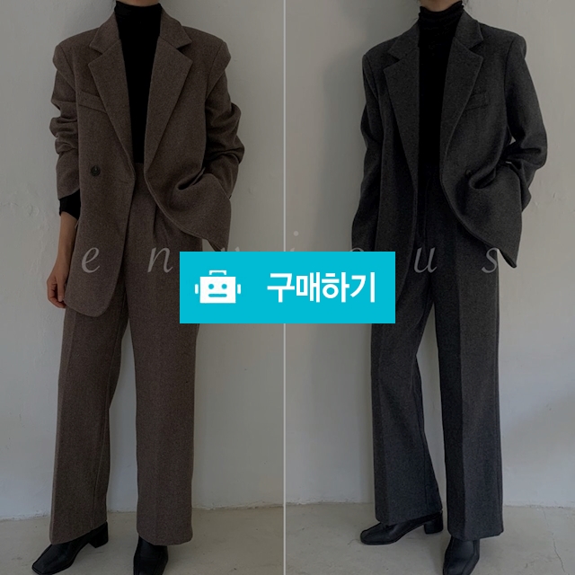 여성 루즈핏 울 자켓 슬랙스 정장 상의세트 (2Color) / 앤비어스 ENVIOUS / 디비디비 / 구매하기 / 특가할인