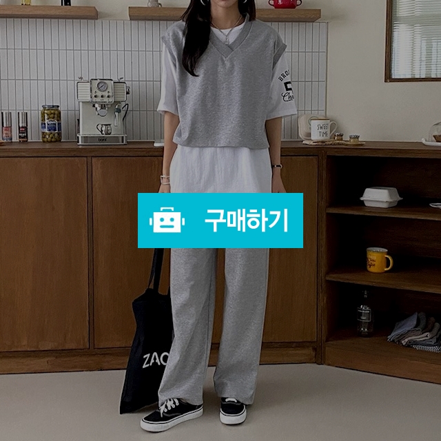 여자 여름 데일리 베스트 조끼 반팔 팬츠 3피스 트레이닝 세트 운동복 / 도도해닷컴 / 디비디비 / 구매하기 / 특가할인