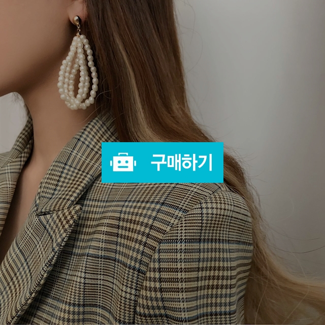 리카 쓰리라인 진주귀걸이 / 에그시티 / 디비디비 / 구매하기 / 특가할인