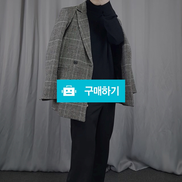 남자 모직 더블 글렌 체크 자켓(2color) / 아이엘맨 / 디비디비 / 구매하기 / 특가할인