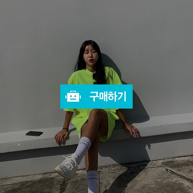 형광컬러 바코드패치 남녀공용 오버핏 티셔츠 / 제이앤빈의 스토어 / 디비디비 / 구매하기 / 특가할인