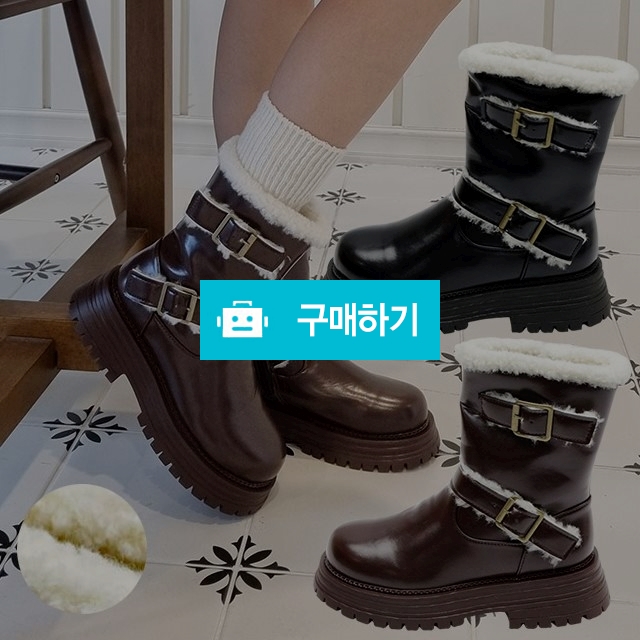 여성방한화 마리오탈라리코 가죽 벨트 스트랩 키높이 털부츠 4cm굽 여성방한부츠 털신발 / 마리오탈라리코님의 스토어 / 디비디비 / 구매하기 / 특가할인