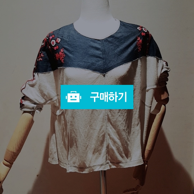 데님 자수T / Again be / 디비디비 / 구매하기 / 특가할인
