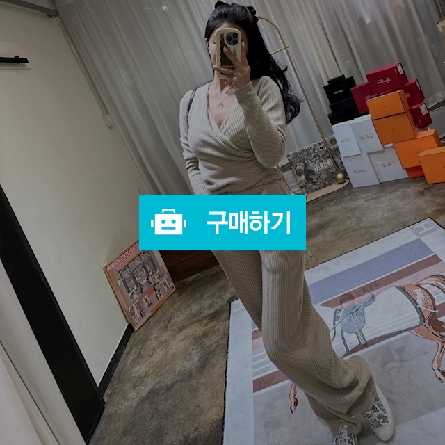 벨벳 랩 골지 폭닥 셋업 3color (솜처럼 부드럽고 두께감있는 벨벳원단)  / 니니비브 / 디비디비 / 구매하기 / 특가할인