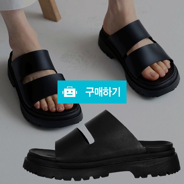 마리오탈라리코 라운드 이중 스트랩 통굽슬리퍼 5cm굽 남성키높이슬리퍼 캐주얼슬리퍼 / 마리오탈라리코님의 스토어 / 디비디비 / 구매하기 / 특가할인