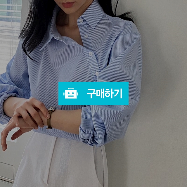 카라넥 사선 버튼 셔츠 블라우스 / 소행샵 / 디비디비 / 구매하기 / 특가할인