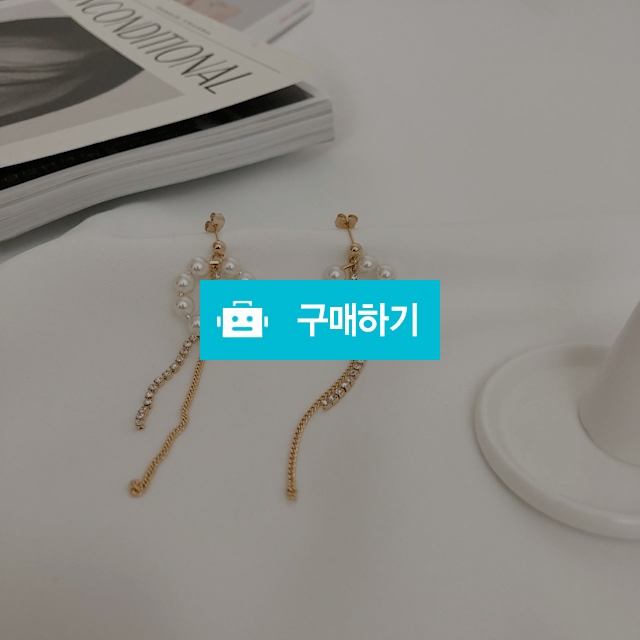 큐빅 원형진주 드롭귀걸이 / 에그시티 / 디비디비 / 구매하기 / 특가할인