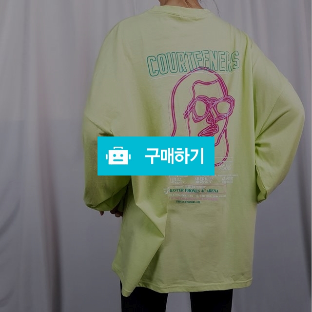 네온프린팅 오버핏 긴팔티셔츠 / 애플블라썸 / 디비디비 / 구매하기 / 특가할인