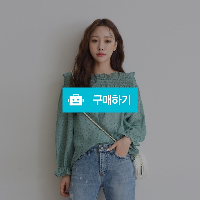 리본 패턴 프릴 밴딩 오프숄더 블라우스 / 겟잇미 / 디비디비 / 구매하기 / 특가할인