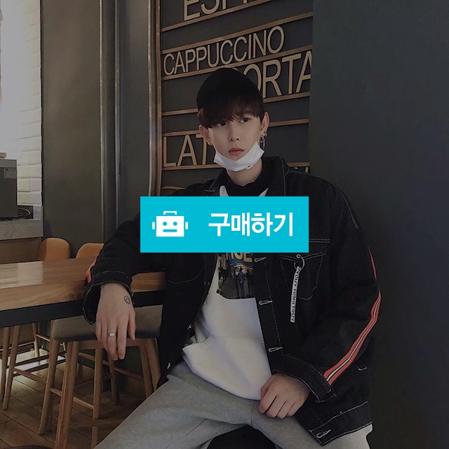[KK009] 라인 배색 패치 프린팅 남자데님자켓 / 더퍼니잇 / 디비디비 / 구매하기 / 특가할인