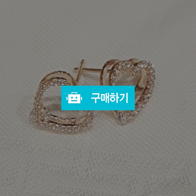 [기억리을제작소]입체하트 큐빅 귀걸이 로즈골드 / 기억리을제작소 / 디비디비 / 구매하기 / 특가할인