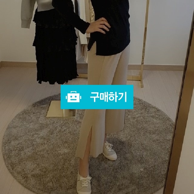 밴딩 트임 니트 슬렉스 와이드 팬츠 / baglemarket님의 스토어 / 디비디비 / 구매하기 / 특가할인