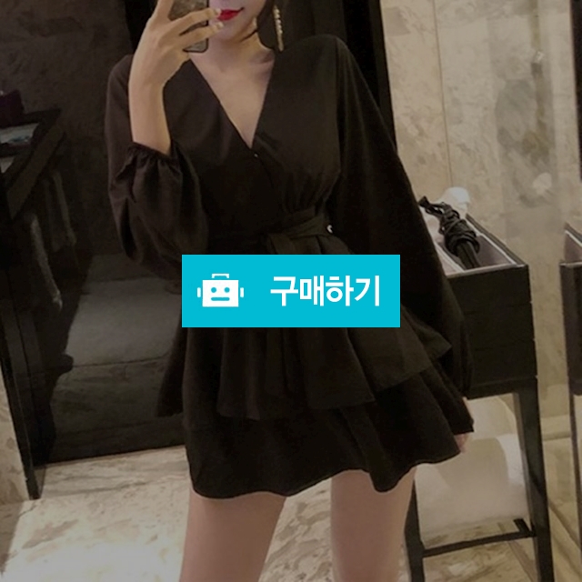 여성 블랙 긴팔 튤립 섹시 미니원피스 / 와드팩토리 / 디비디비 / 구매하기 / 특가할인