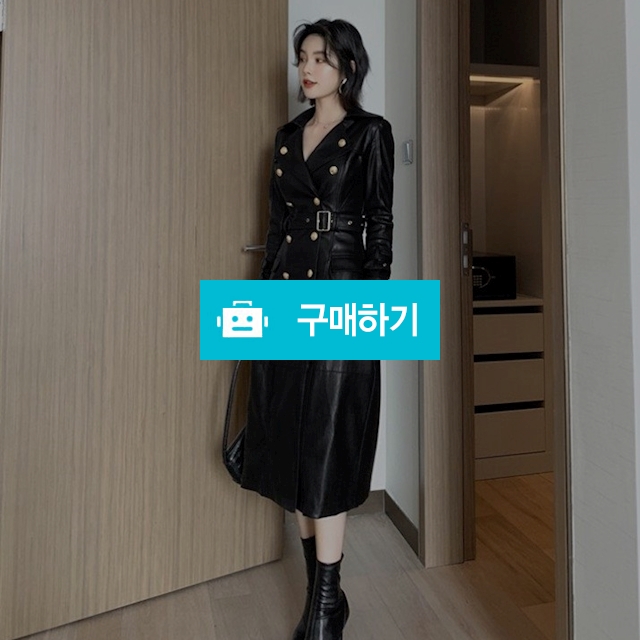 2019 F/W 시크룩 더블 브레스트 여성 가죽 코트 / 단골집1 / 디비디비 / 구매하기 / 특가할인