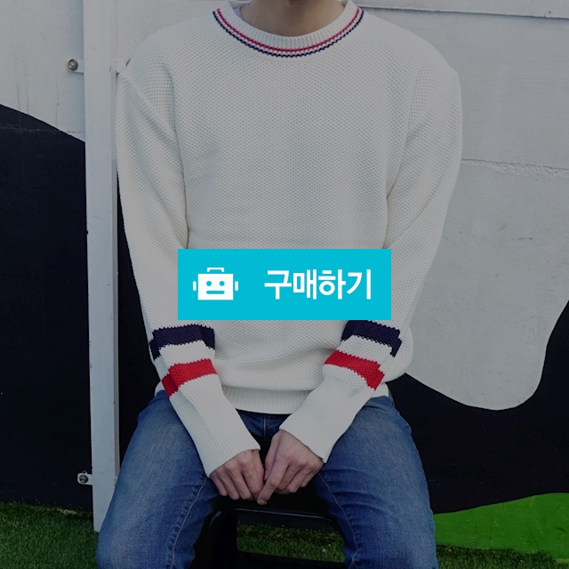 배색 포인트 니트 티셔츠 화이트 / 메데토 / 디비디비 / 구매하기 / 특가할인