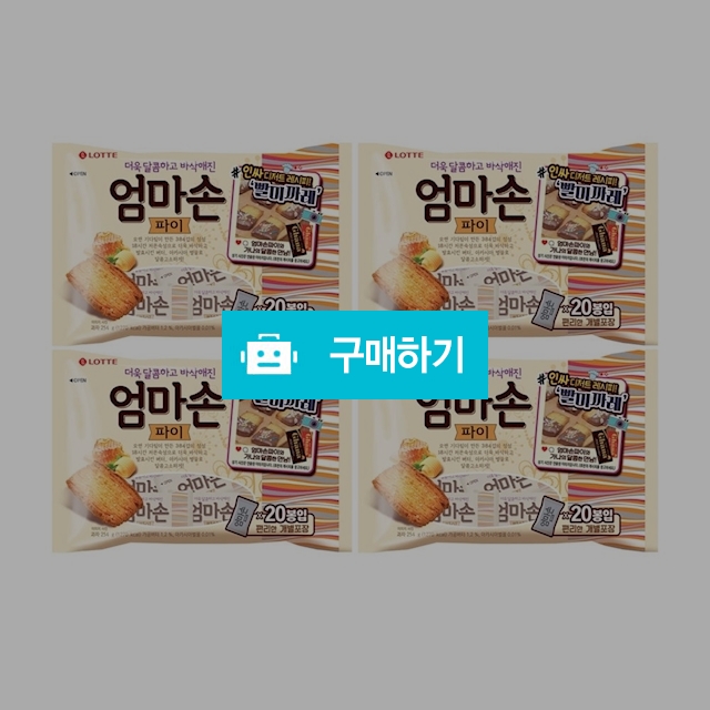 롯데제과 엄마손파이254g x 4곽 / 온라인대장님의 스토어 / 디비디비 / 구매하기 / 특가할인