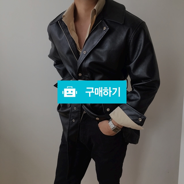 가죽 퍼티그 필드 벨트자켓 / 평상복스토어 / 디비디비 / 구매하기 / 특가할인