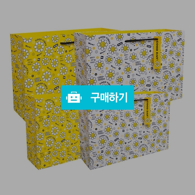 디자인랩 종이쇼핑백 스마일 플라워 쇼핑백 1팩(10장) / 설래임 / 디비디비 / 구매하기 / 특가할인