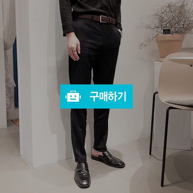 남자 스트라이프 네이비 블랙 10부 슬랙스 / 애프터제이님의 스토어 / 디비디비 / 구매하기 / 특가할인