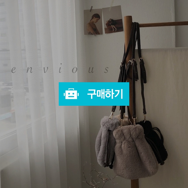 페이크퍼 에코퍼 복조리 스노우 미니 크로스백 (4Color) / 앤비어스 ENVIOUS / 디비디비 / 구매하기 / 특가할인