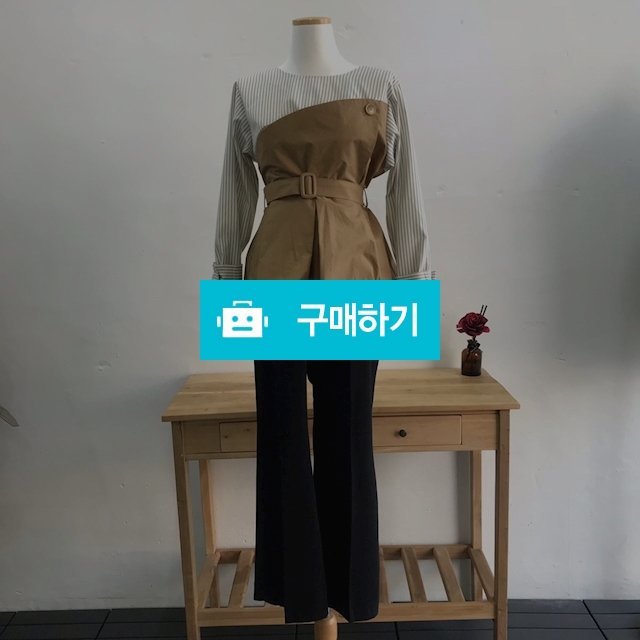 스트라이프 배색 벨트블라우스 / 루미너스님의 스토어 / 디비디비 / 구매하기 / 특가할인