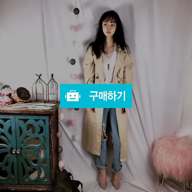 가을 오버핏 옆트임 트렌치코트 / 오요샵 / 디비디비 / 구매하기 / 특가할인