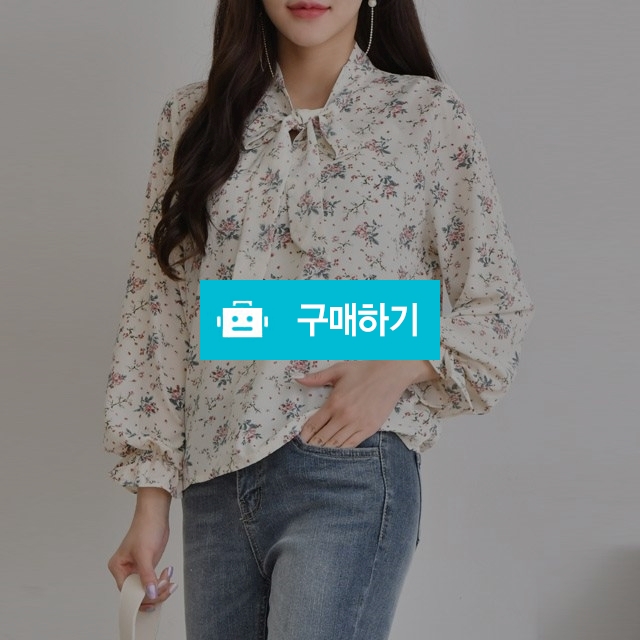 봄신상 잔꽃 리본 쉬폰 블라우스 셔츠 / 겟잇미 / 디비디비 / 구매하기 / 특가할인